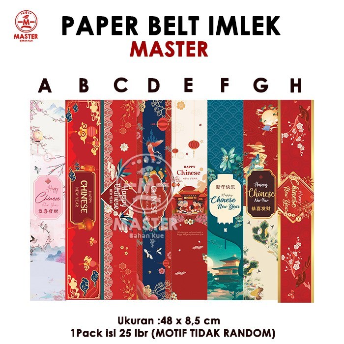 

Pita Paper Belt Imlek Chinese New Year Sincia MASTER [1 pack isi 25lbr]