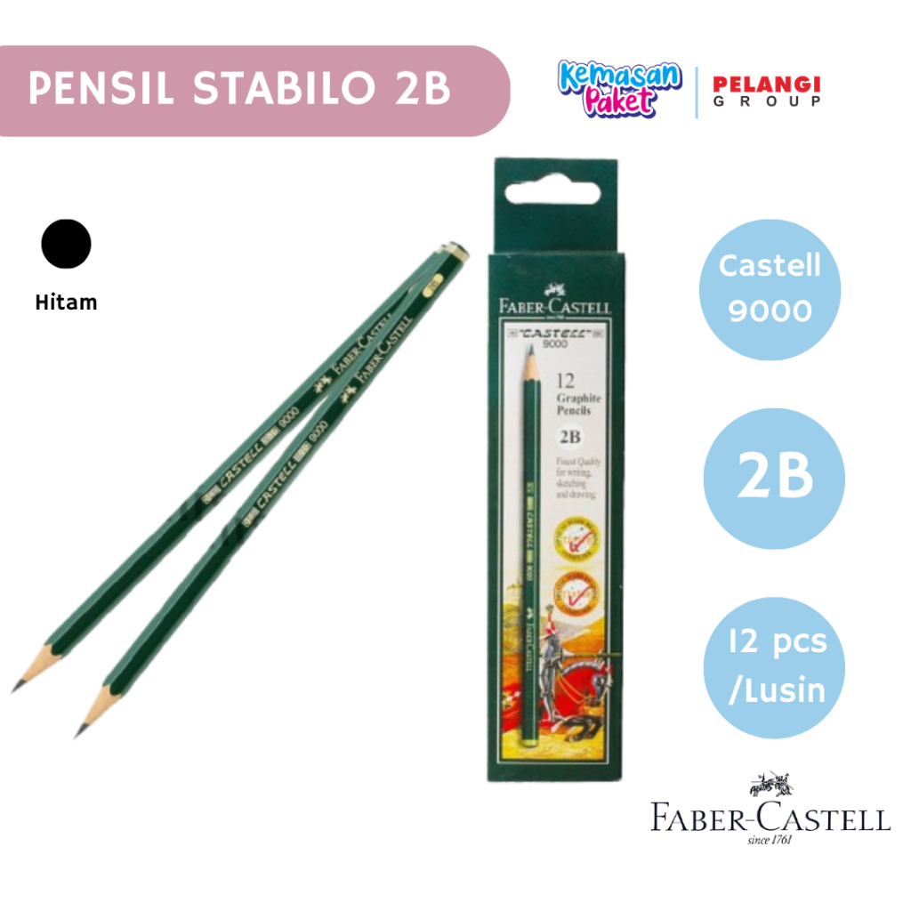 

PENSIL FABER CASTELL 2B ALAT TULIS Per - 6 BUAH PENSIL