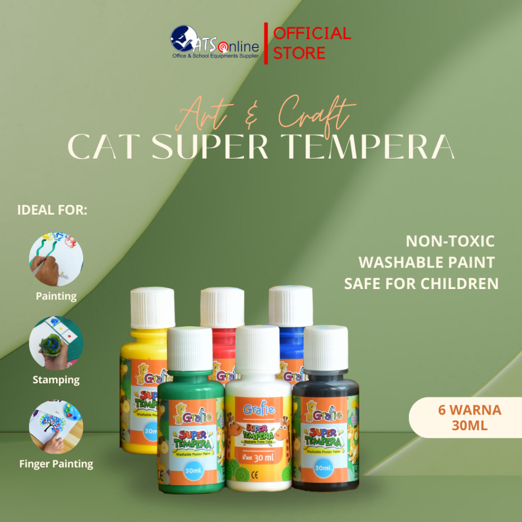 

GRAFIE Finger Painting Cat Poster Super Tempera 6 Warna 30ml