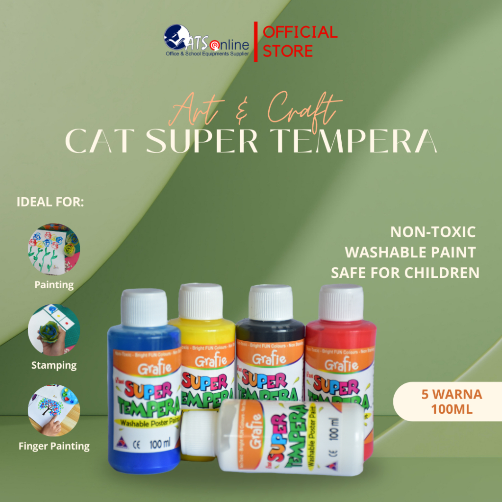 

GRAFIE Finger Painting Cat Poster Super Tempera 5 Warna 100ml