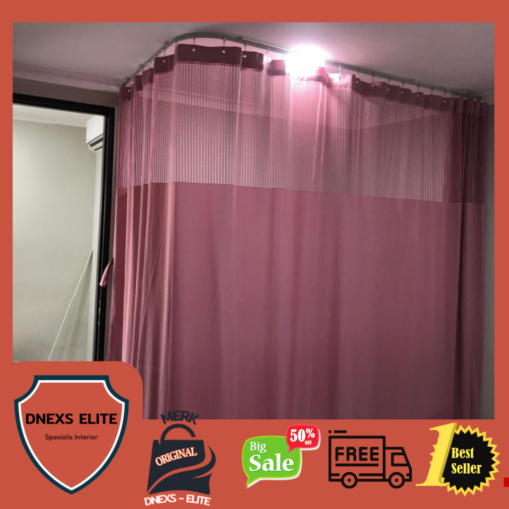 tirai rumah sakit untuk pembatas ruang inap teruji lab anti bakteri