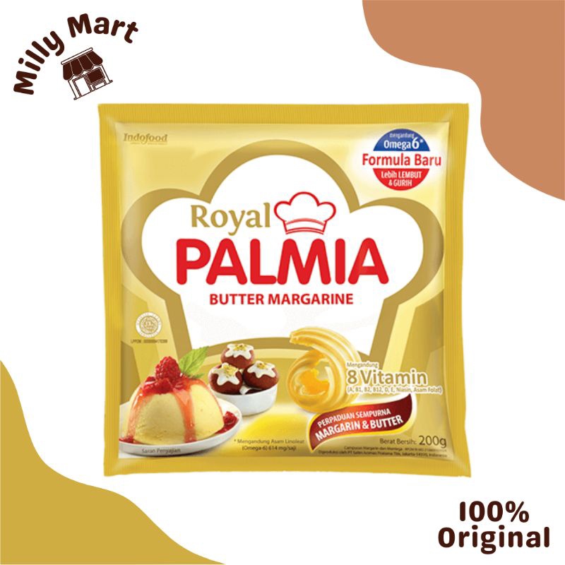 

ROYAL PALMIA butter margarine sachet 200gr ORIGINAL