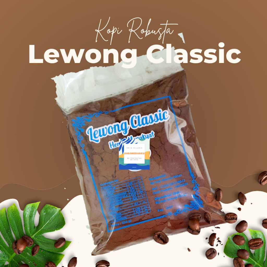 

Kopi Tubruk Kopi Robusta Kopi Lewong Robusta Classic 250 gr