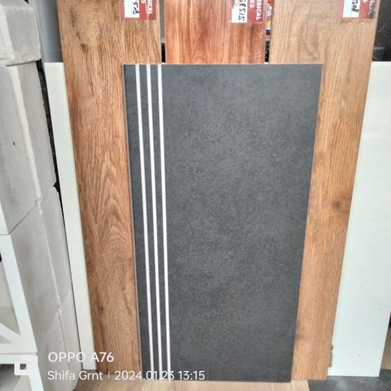 Granit tangga 30x60.Cemento Black/infinity