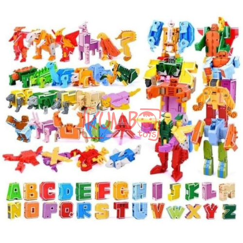 Mainan Edukasi WIKI Alphabet Robot Huruf Mega Bots (A-Z)