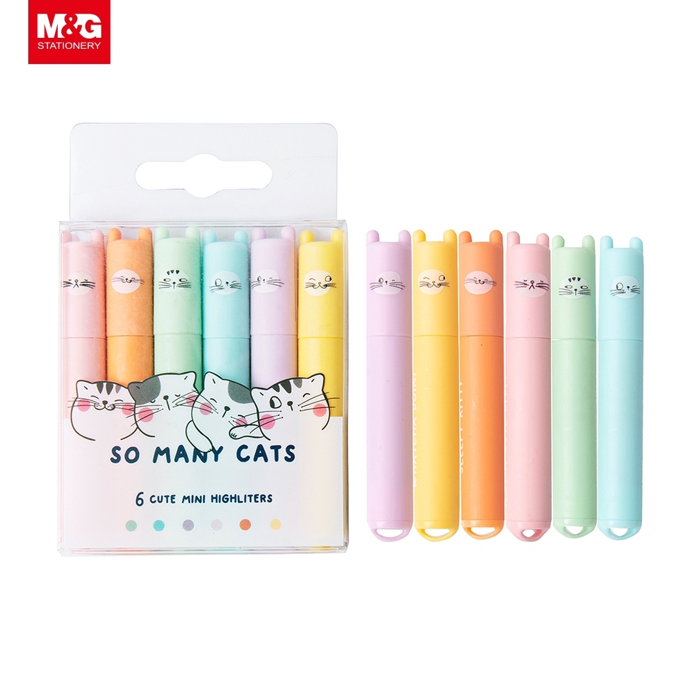 

Stabilo M&G JURASSIC PARK AHM22572 SO MANY CATS AHM22574 AHM22575 Scented Highlighter Mini Set 6 Colors Original