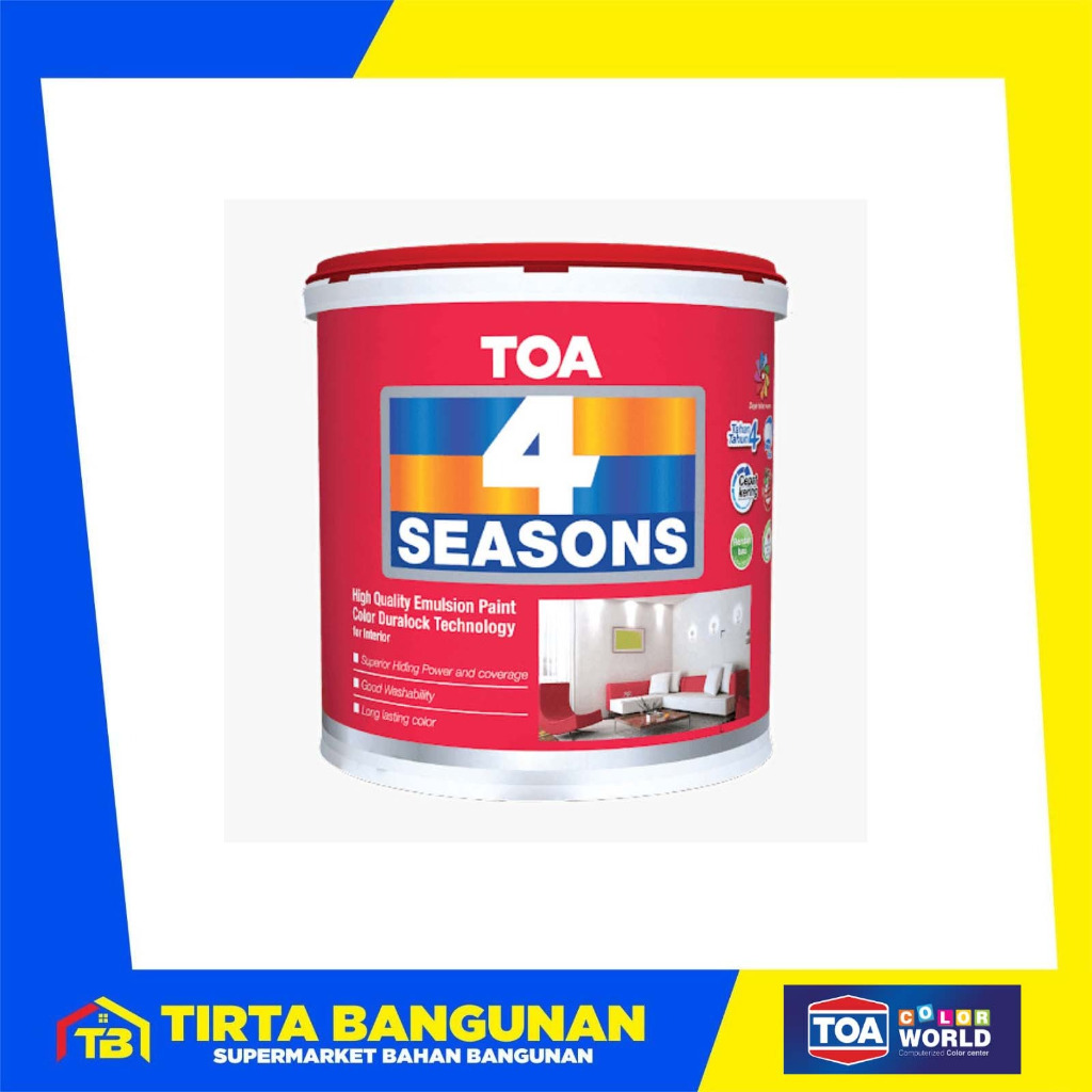 TOA 4 SEASONS WHITE 25 KG CAT TEMBOK INTERIOR