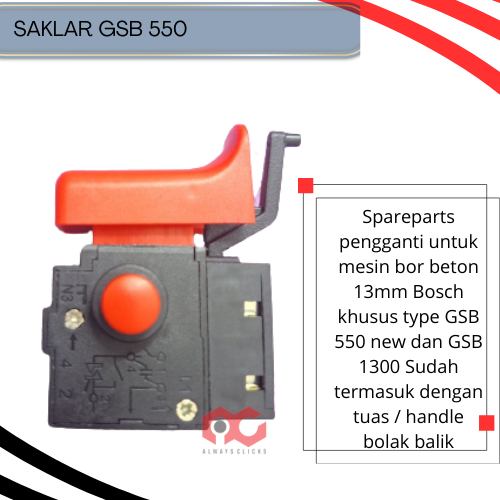 Saklar Bor Bosch GSB 550 Mesin Bor 13mm Switch GSB550
