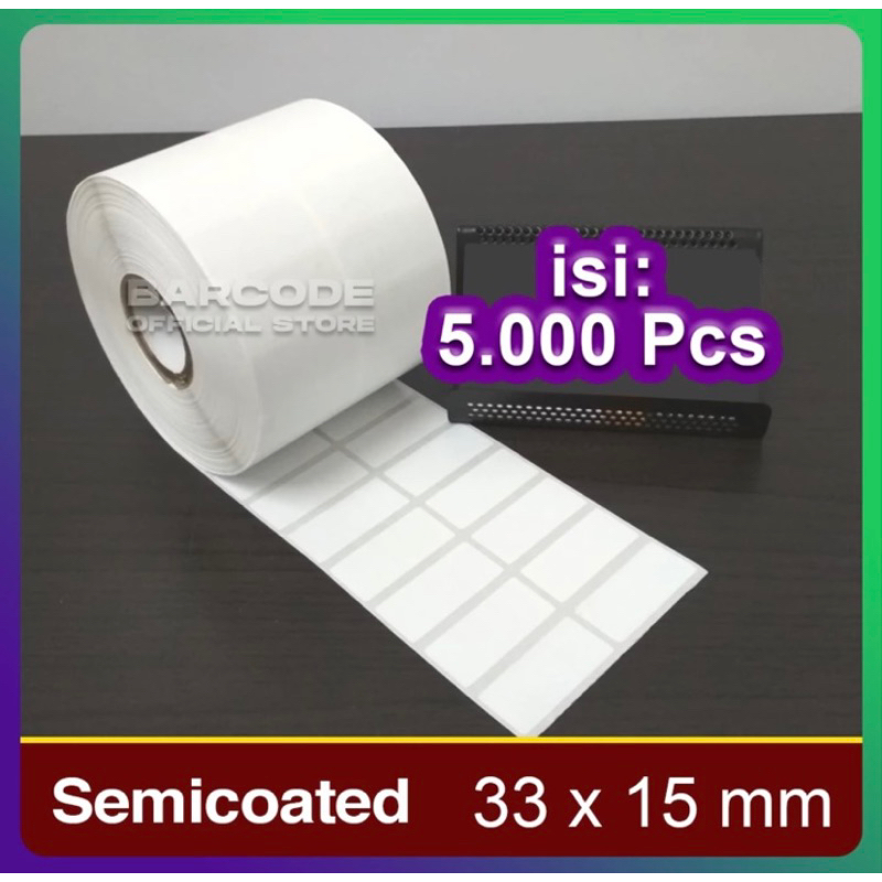 

LABEL BARCODE THERMAL 33 x 15 ( 2 LINE ) with Gap .