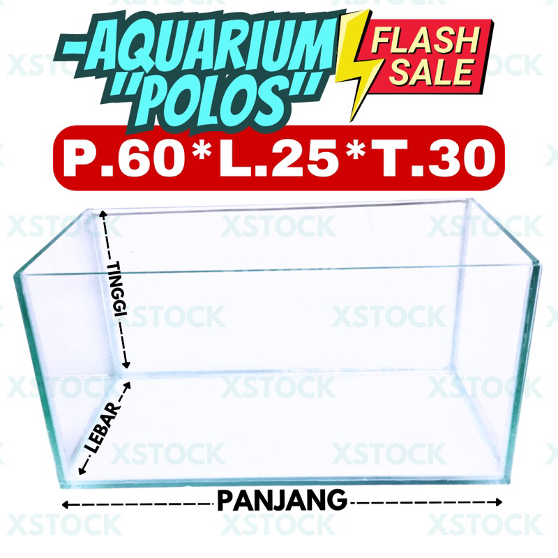 AQUARIUM KACA 60x25x30 LINK INSTAN OJOL TANK AKUARIUM AQUASCAPE TERRARIUM PALUDARIUM VIVARIUM SELFIE