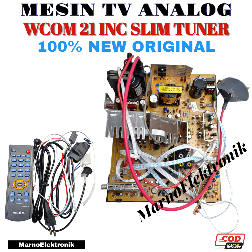 MESIN TV ANALOG WCOM 21 INC 21 INCH IN SLIM TUNER ORIGINAL