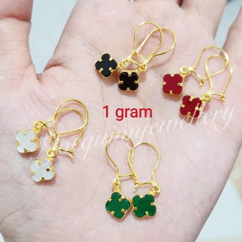 anting clover emas muda 1 gram