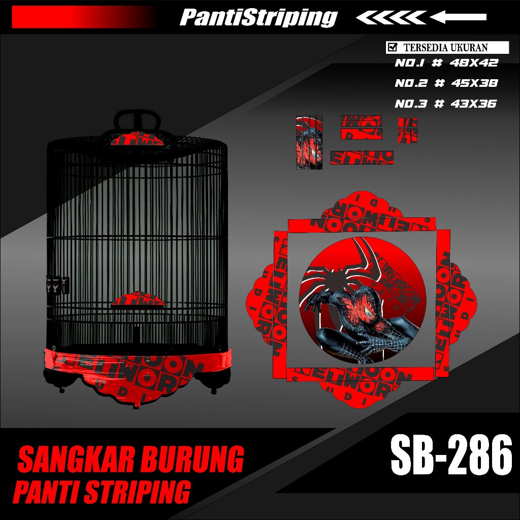 COD Sticker New Desain Decal Variasi Kandang Burung  Tebok Murai Variasi No 1 , 2 , 3 Full Laminasi