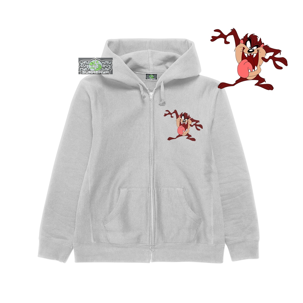 COD Jaket Anak Laki Laki Hoodie Anak Perempuan Polos Zipper Cowok Cewek Motif TAZMANIA DEVILS Usia 3