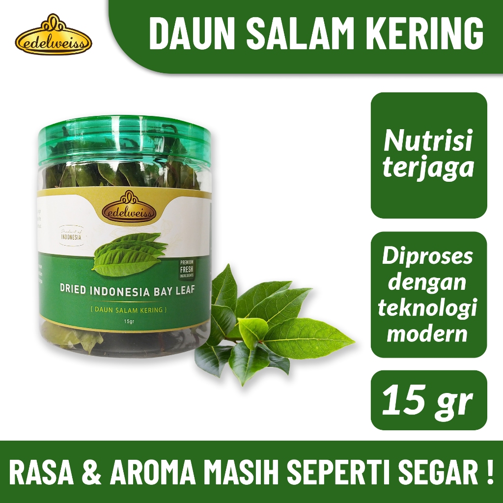 

Edelweiss Daun Salam Kering (Dried Bay Leaves / Bay Leaf) 15 gr