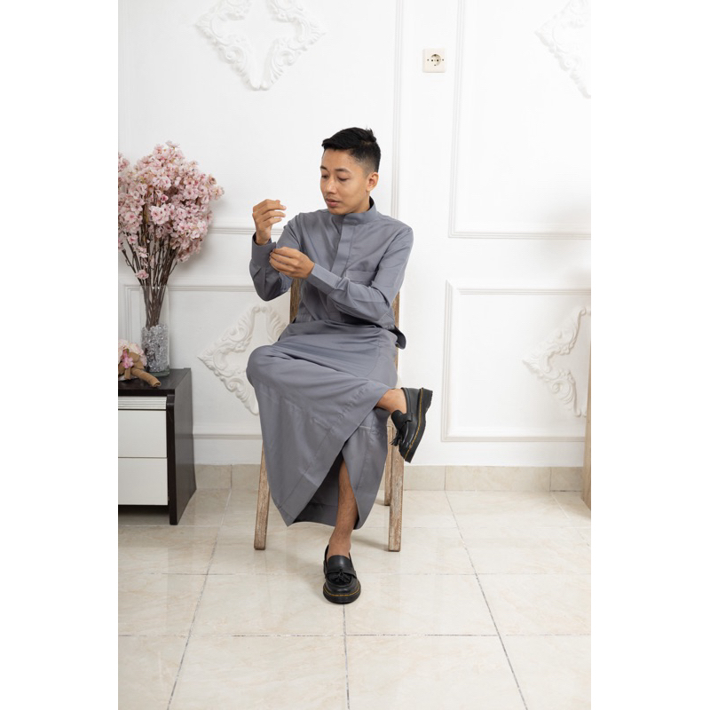 Jubah pria slimfit || Gamis pria terbaru || Thobe model slimfit Azzikra premium