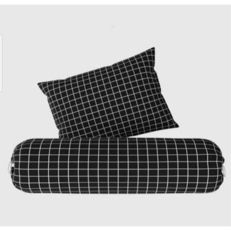 Sarung bantal resleting Sarung guling tali Sarung bantal kotak Sarung bantal motif kotak AESTHETIC