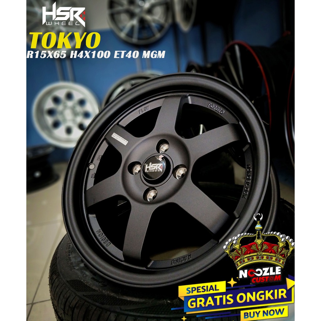Velg Mobil Palang 6 Lubang 4 Ring 15 HSR Tokyo R15 Pelek Brio Agya Datsun