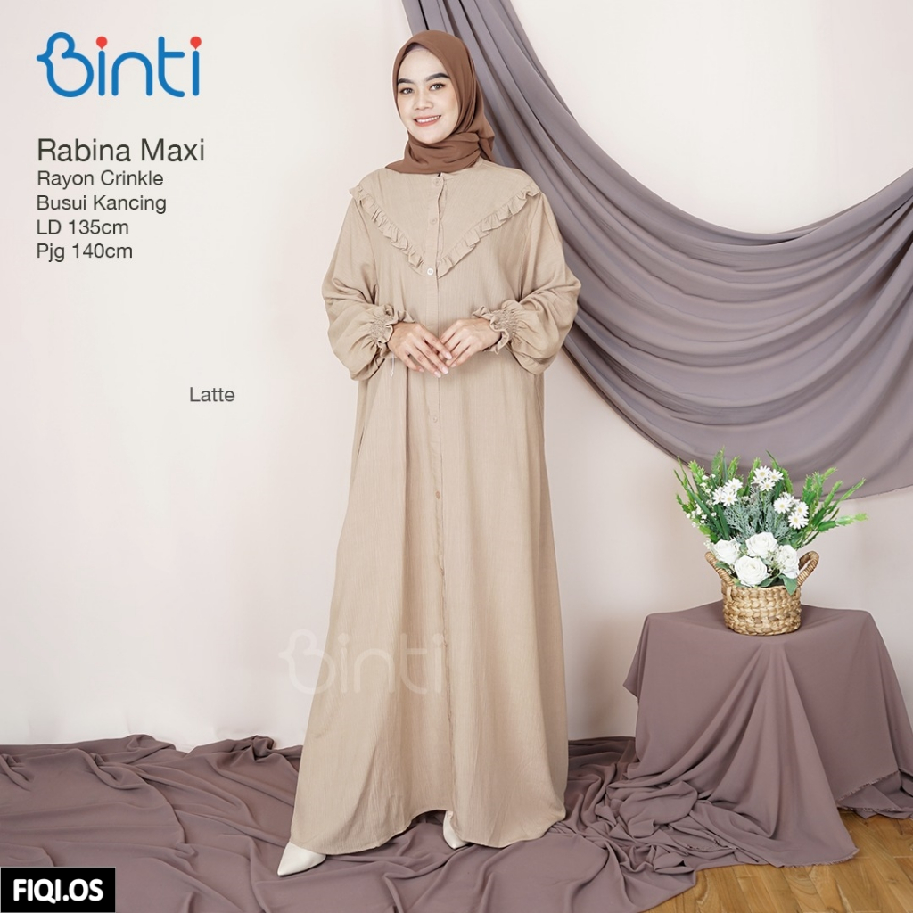 Dress Gamis Jumbo LD 135 Rabina Maxi Ori By Binti