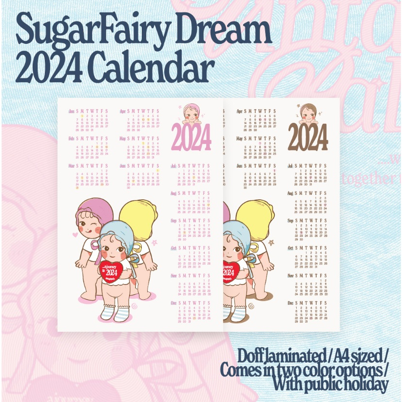 

Ready! SugarFairy Dream 2024 Calendar by Vintagepals