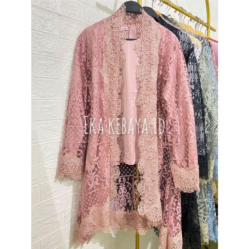 	 (Eka Kebaya Id)Nara Outer plus Manset - Cardigan Brukat Premium - Outer Brukat Ethnik	