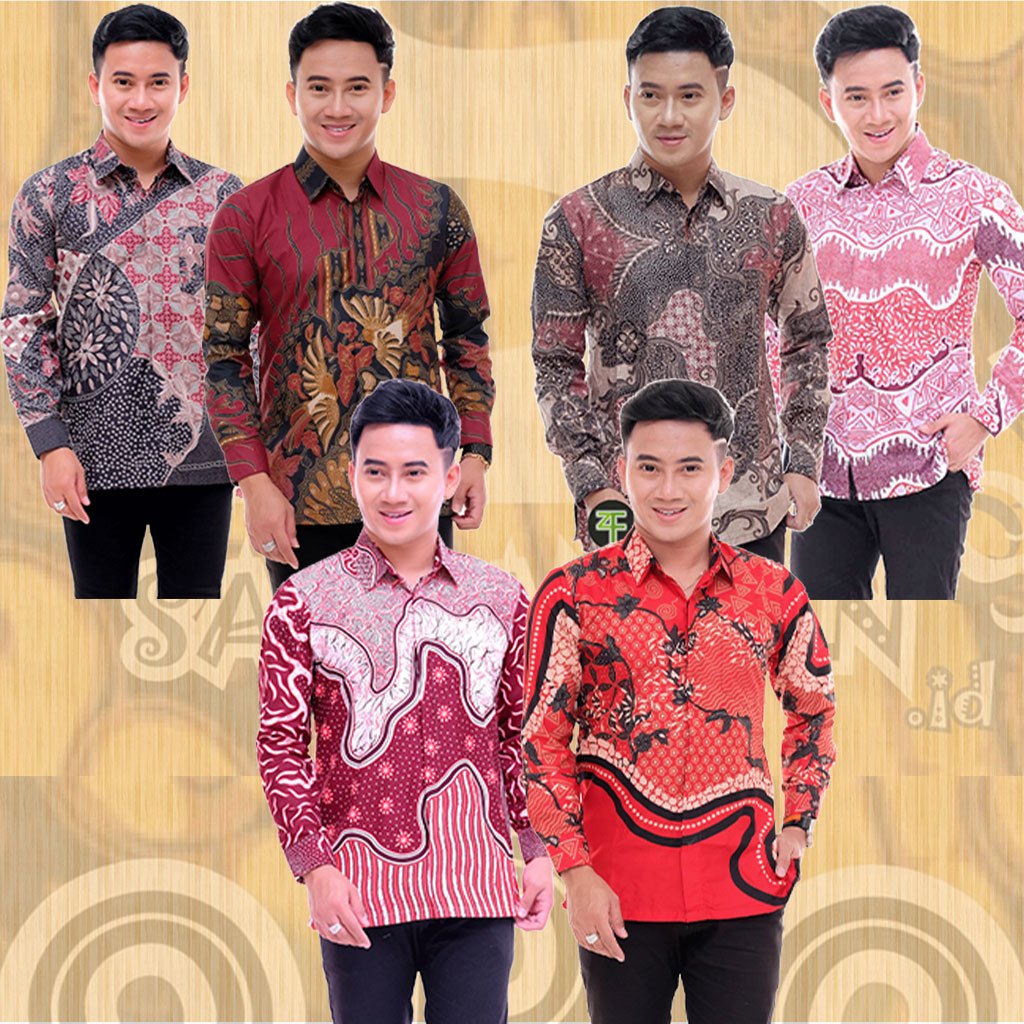 Kemeja Seragaman | Batik merah | Batik Pria | Batik Merah | Batik Maroon