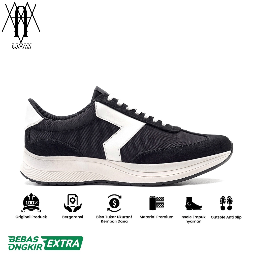 REYL MAN LUCK x RP ORIGINAL - Terbaru Sepatu ReylMan Luck Black | Sepatu Olahraga Original | Sneaker