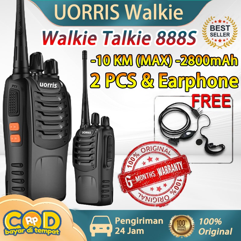 MURAH (BNM) UORRIS 888S RADIO HT WALKIE TALKIE JARAK JAUH HANDY TALKY JARAK JAUH UHF TWO WAY RADIO