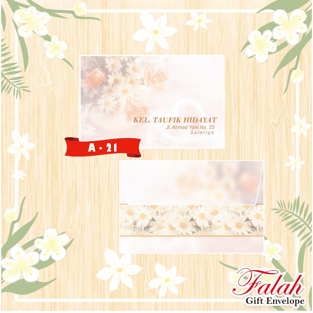 

Amplop Kondangan atau Angpau Sumbangan Nikah Motif Falah A 21 Isi 50 Sehari Jadi