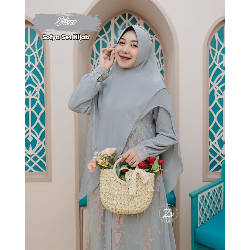 [TERBARU ZR] GAMIS SOFYA SET SYARI ORI ZR/BUSUI /BROKAT