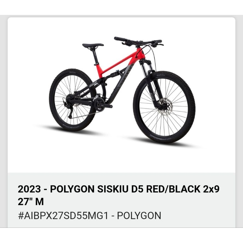 Polygon Siskiu D5 sepeda gunung double suspensi