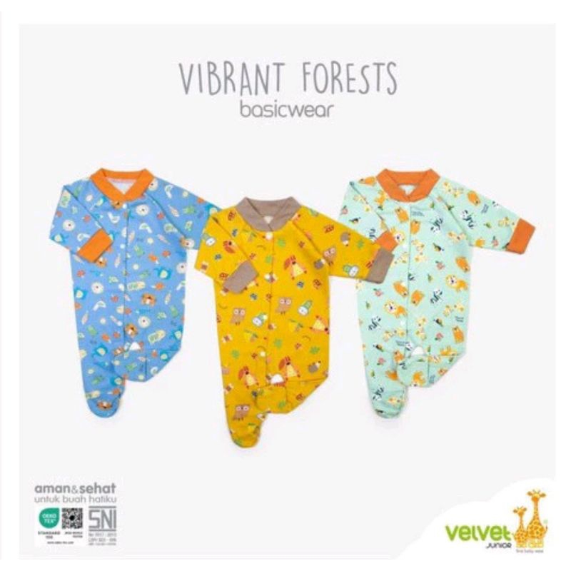 VELVET Sleepsuit Jumper Tutup Kaki 3 pcs