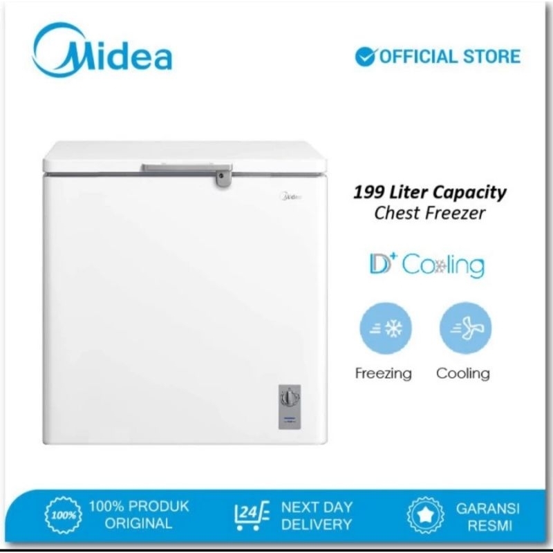 BOX FREEZER MIDEA 200 LITER HS-258 CHEST FREEZER MIDEA 200 LITER HS258