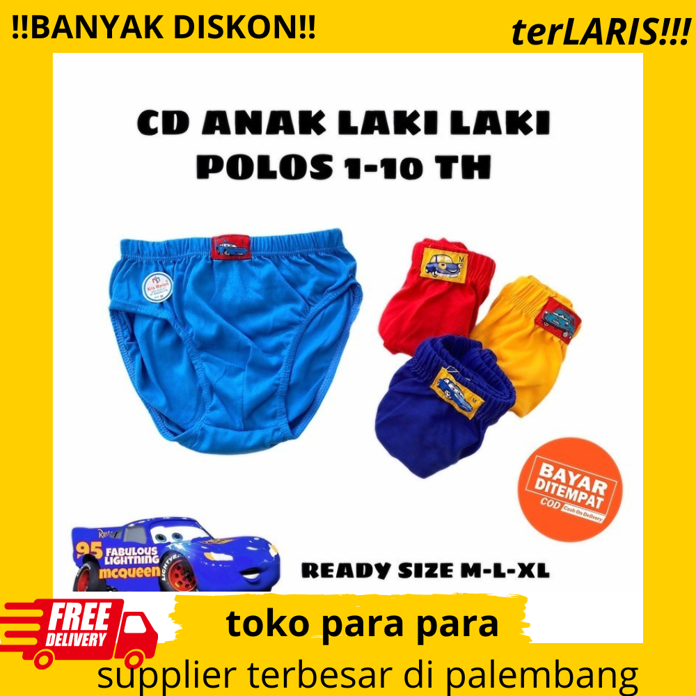 CELANA DALAM ANAK LAKI LAKI SATUAN 2-12 TAHUN/CD ANAK COWOK SD MURAH