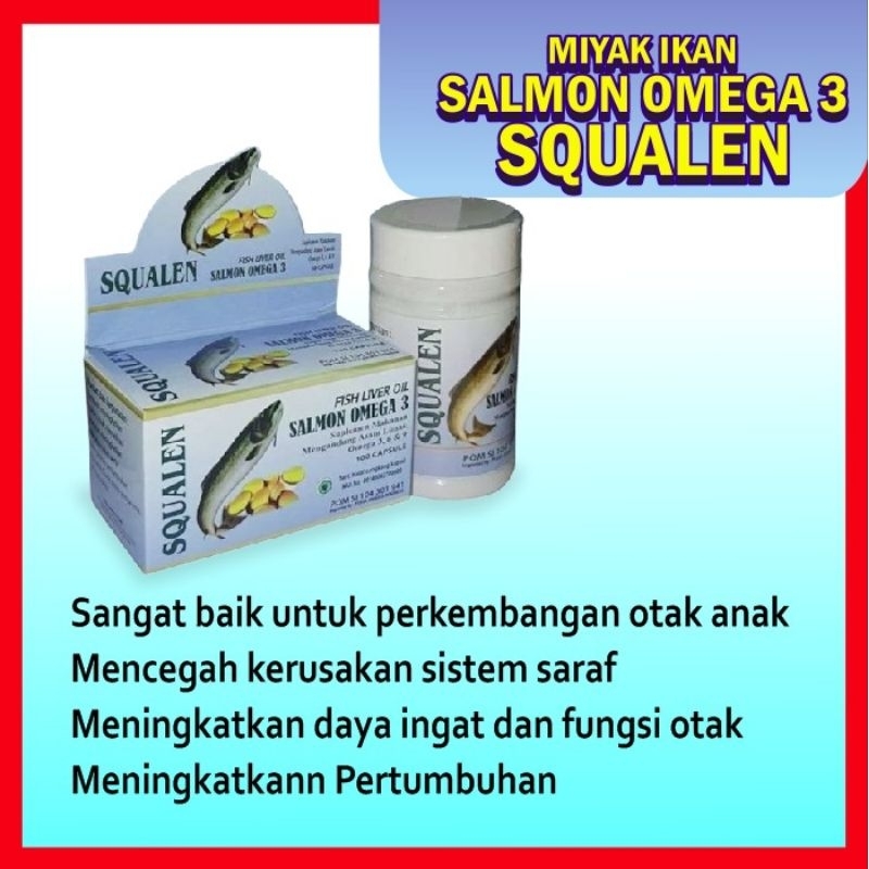 squalene omega 3/minyak ikan salmon/minyak ikan isi 100