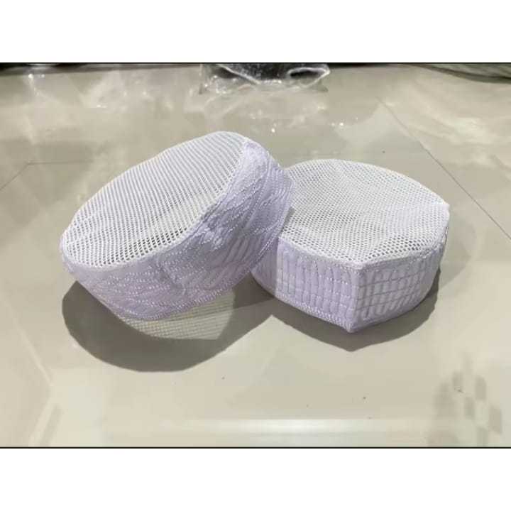 Peci Madinah Pendek Full Jaring Tinggi 6cm kopiah haji kekinian COD