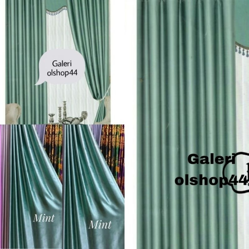 Gorden blackout polos import warna hijau mint model smokring silver
