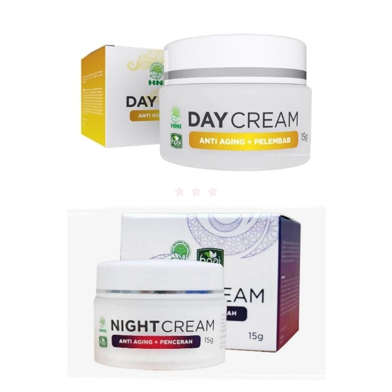 Beauty Day Cream & Night Cream 15 gram HNI HPAI Original/Mencerahkan dan Anti Penuaan Dini