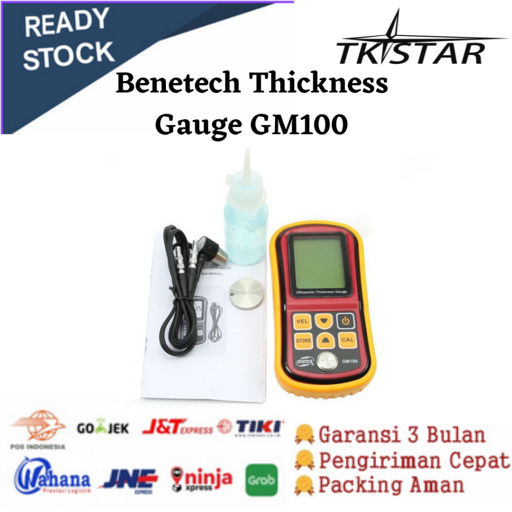 Thickness Gauge Ultrasonic Benetech GM100 Ketebalan Besi Plat Tester Meter