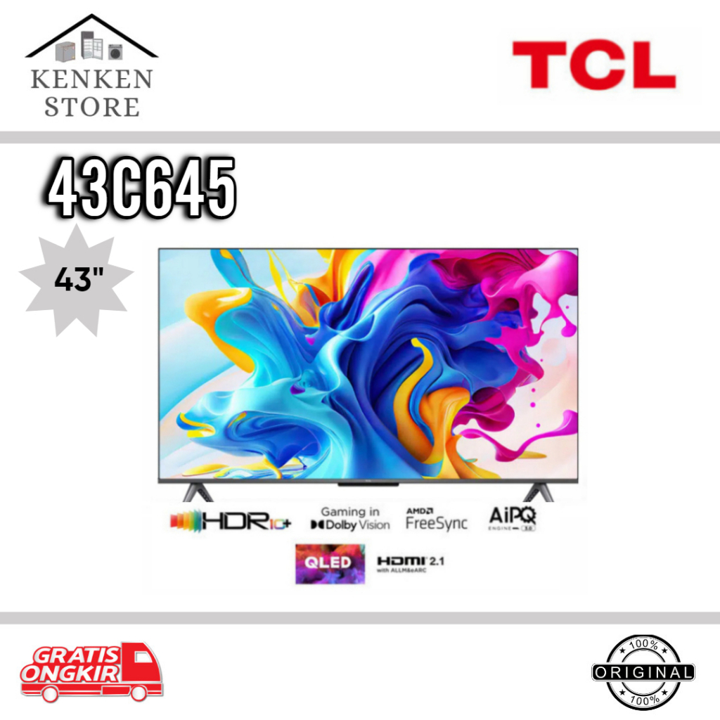 TV LED ANDROID TCL 43C645 QLED 4K ANDROID 11 43INCH