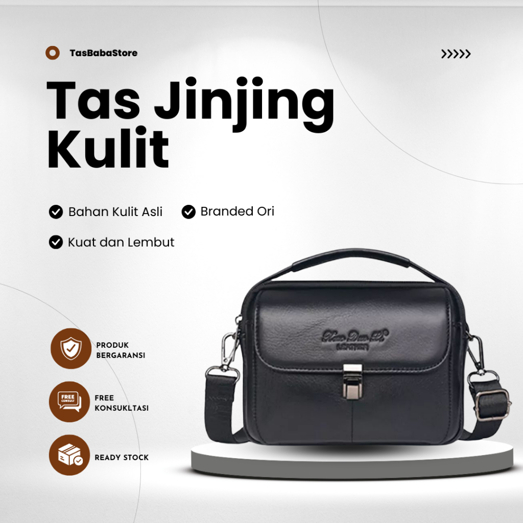 Tas Selempang Slempang Kecil Hp Dompet Pria Kulit Asli 0272 Shoulder Bag Tas Jinjing Pria Import Ker