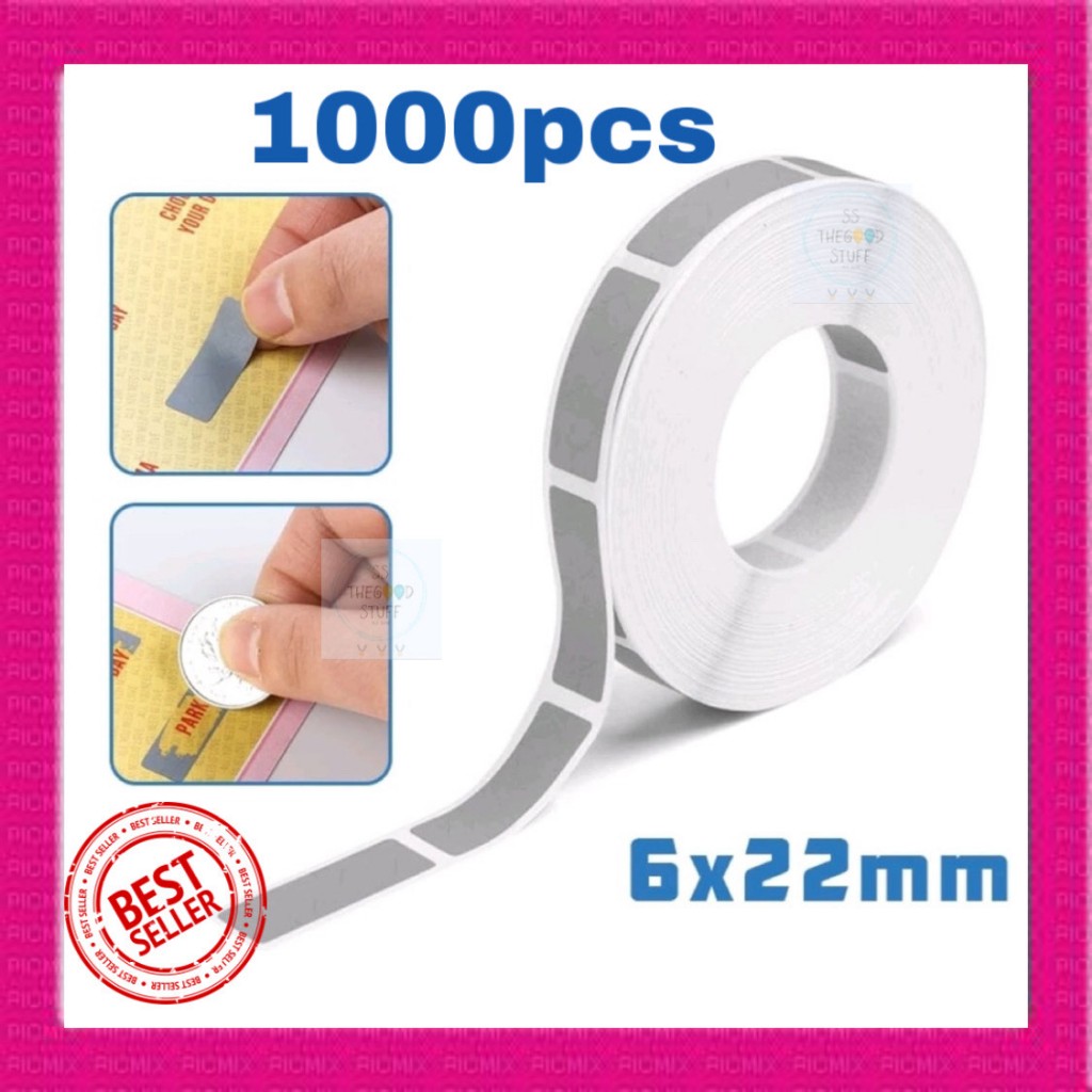 

1000PCS Scratch Off Pin Label Sticker Label Gosok Scratch Sticker UK 6 x 22mm JunDW