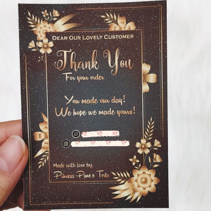 

Thank You atau Logo Stiker dan Kartu Glitter untuk kue dll