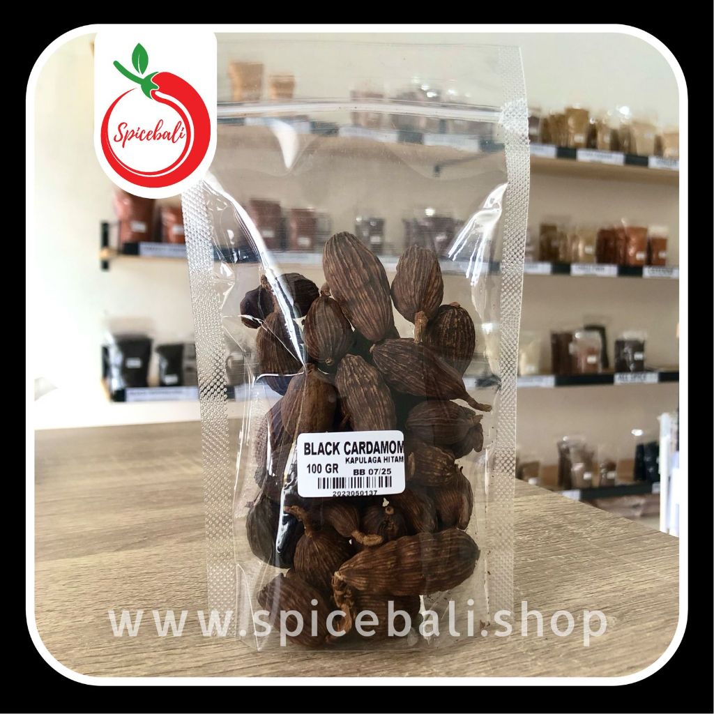 

Kapulaga Hitam Utuh 100 gr / Black Cardamom 100 gr / Kapool / Cao Guo