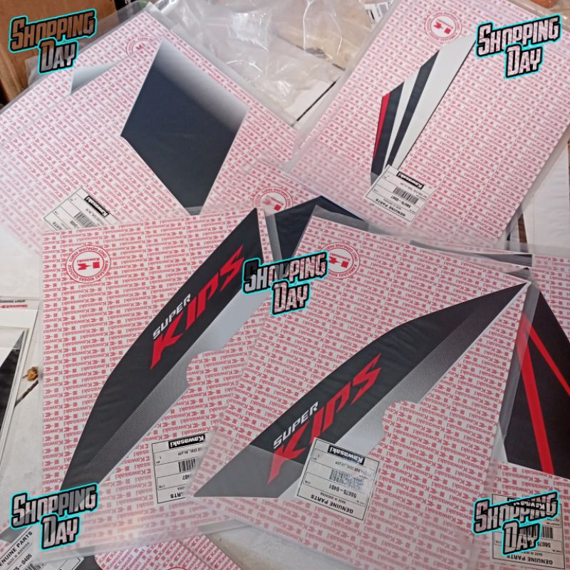 Sticker stiker decal full bodi ninja rr new se 2015 hitam putih merah ORIGINAL