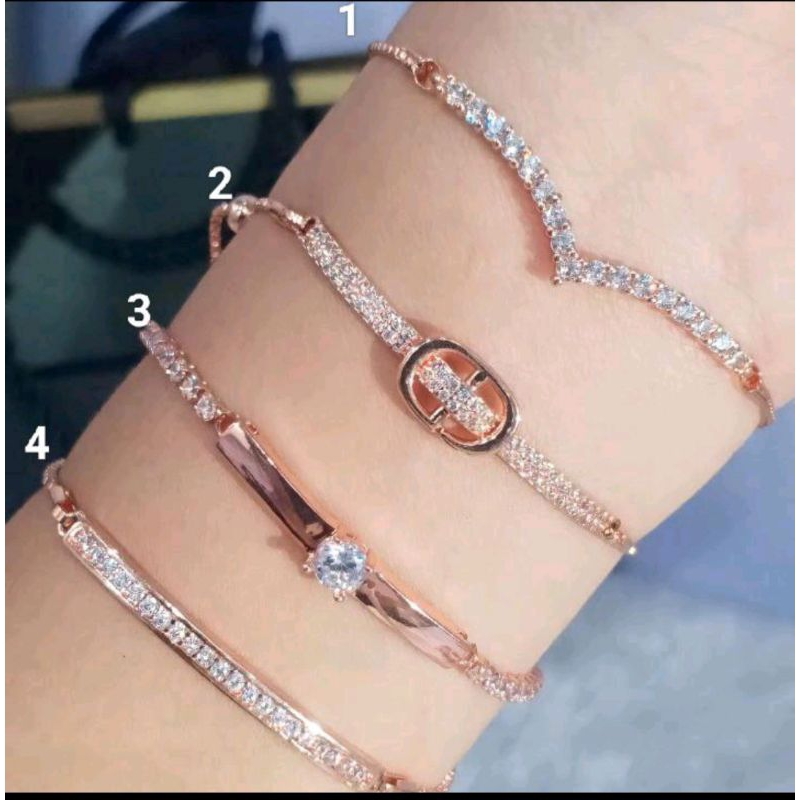 Xuping88 Aneka Gelang Serut Rosegold Lapis Emas - Rauli