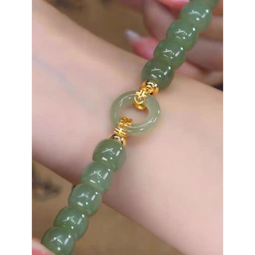 (BELI 2 DAPAT BONUS) GL07 GELANG MANIK GREEN RING model korea simple elegant steel titanium gold nec