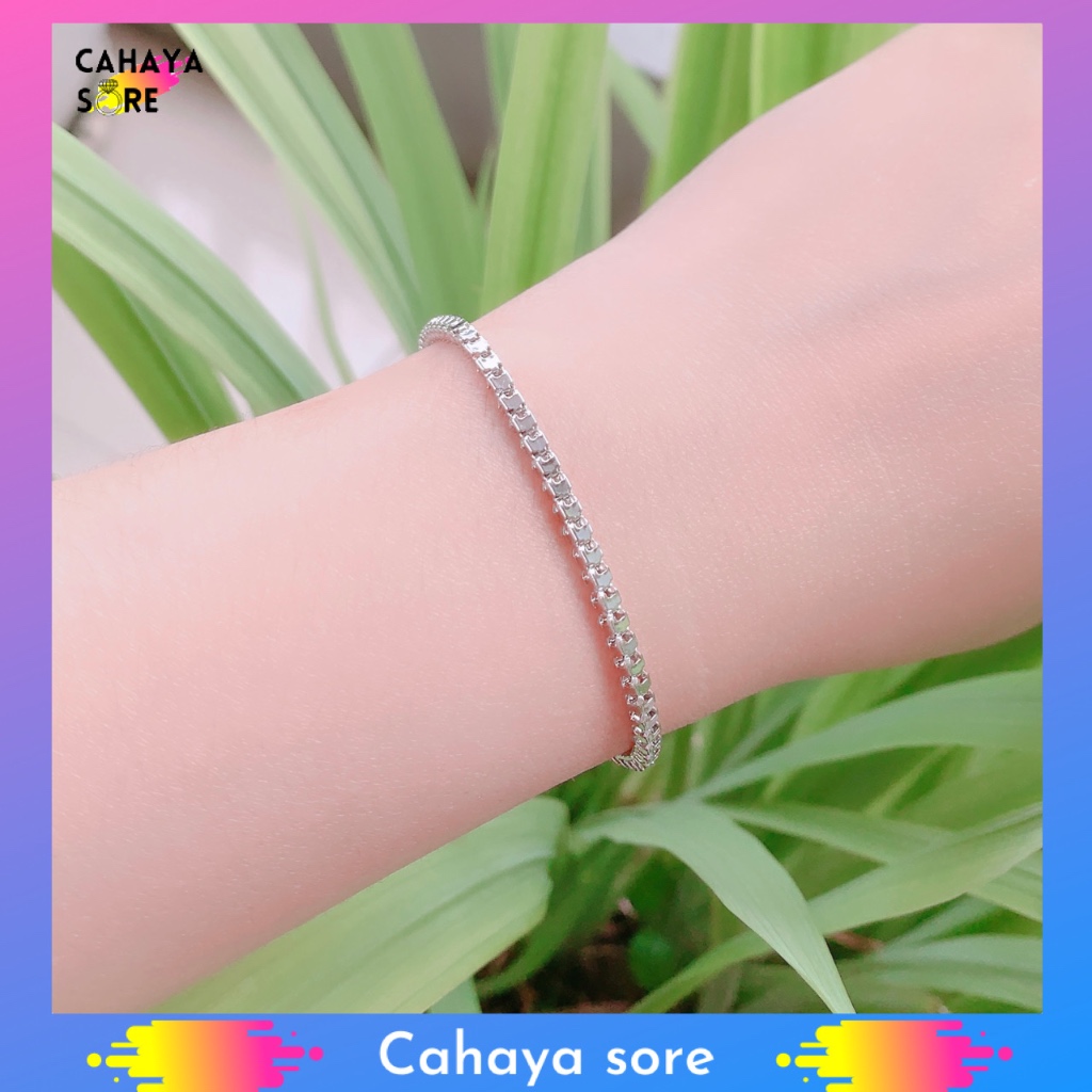 Gelang Xuping Silver Gelang Tangan Dewasa Rantai Milano G75