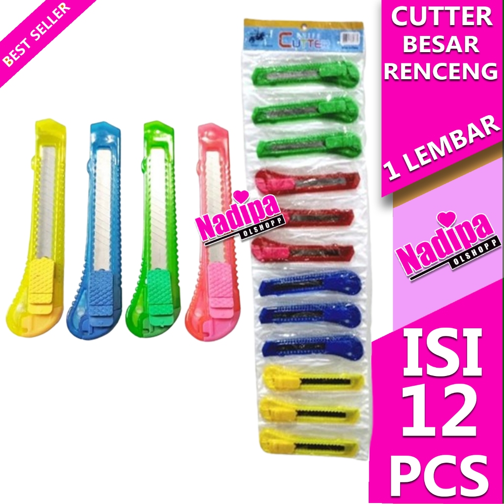 

CUTTER/KATER BESAR RENCENG ISI 12 PCS NADIPA OLSHOPP