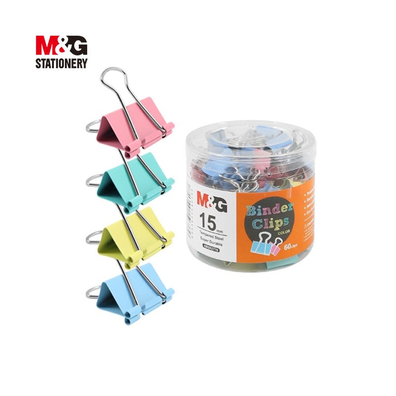 

M&G Kertas Klip Set /Paper Clip / Binder Clips Colorful 15mm 60pcs/box ABS92770